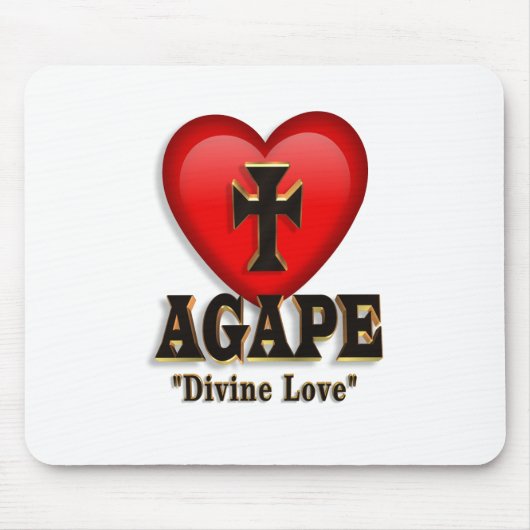 Agape-hartsymbool voor Gods goddelijke liefde Muismat (Voorkant)