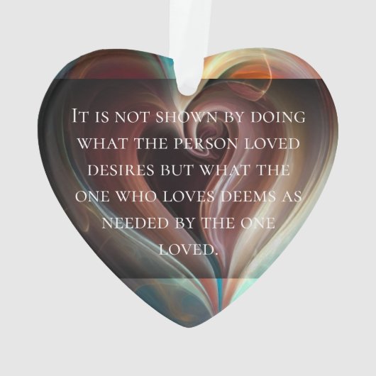 Agape - Het Hart van Liefde Ornament (achterkant)