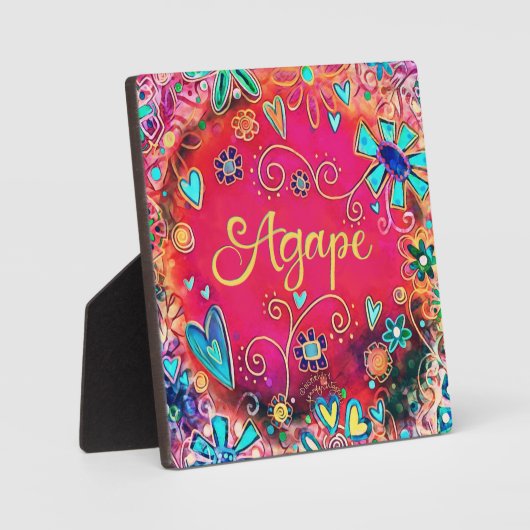 Agape  Inspirerend Rood Inspirivity Ezel Fotoplaat (Voorkant)