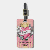 Agape Liefde Tattoo Graffiti Bagagelabel (Voorkant verticaal)