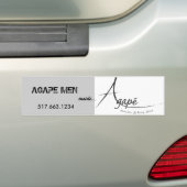 Agape logo black[1], AGAPE-MANNEN - Gepersonalisee Bumpersticker (Op auto)