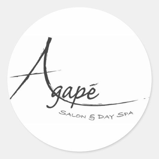 Agape Salon en day Spa Ronde Sticker (Voorkant)