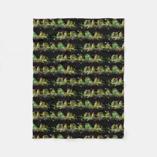 Agapornis Regenboog fleece deken (Voorkant)
