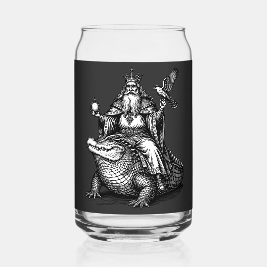 Agares en het Oude Beest Blikvorm Glas (Achterkant)