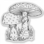 Agaric Mushies Sticker (Voorkant)