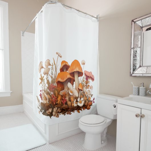 Agaricaceae paddenstoel klein douchegordijn (In situ)