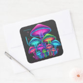 Agarische algoritmen vierkante sticker (Envelop)