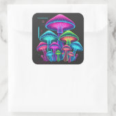 Agarische algoritmen vierkante sticker (Tas)