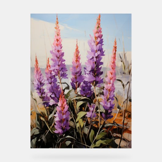 Agastache - Impasto Floral Acryl Bord (Voorkant)