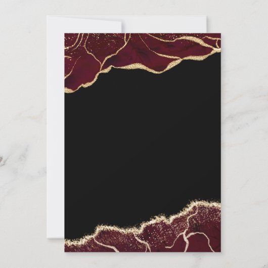 Agate Afstuderen Class of 2023 Bourgogne Gold Kaart (Achterkant)