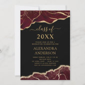 Agate Afstuderen Klasse 2023 Bourgogne Kaart (Voorkant)