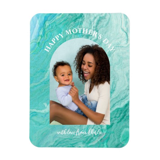 Agate Arched Foto Moederdag Magneet (Verticaal)