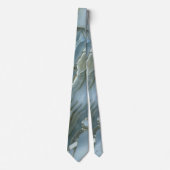 Agate Baby Blue Goud Marmer Aangepaste Naam Letter Stropdas (Voorkant)