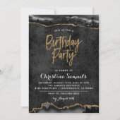 Agate Birthday Invitation Kaart (Voorkant)
