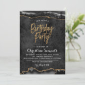 Agate Birthday Invitation Kaart (Staand voorkant)