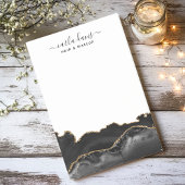 Agate Black en Gold Marble Modern Salon Post-it® Notes