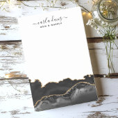 Agate Black en Gold Marble Modern Salon Post-it® Notes