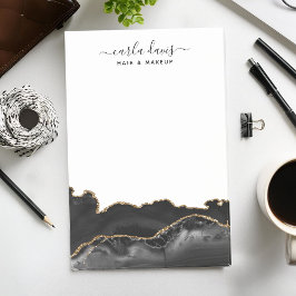Agate Black en Gold Marble Modern Salon Post-it® Notes