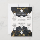 Agate Black Gold Marble Arch Manicure Display Card Bedankkaart (Achterkant)