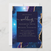 AGATE Blauw Paars Goud Huwelijksbudget (Voorkant)