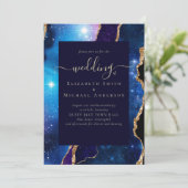 AGATE Blauw Paars Goud Huwelijksbudget (Staand voorkant)