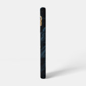 Agate Blue Gold Glitter Marmer Aangepaste Jouw naa Samsung Galaxy Hoesje (Linkerkant)