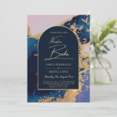 Agate Blue Gold Nuestra Boda Spaanse Bruiloft Leah Kaart