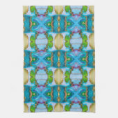 Agate Blue Green Gold-Waterverf Theedoek (Verticaal)