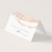 Agate Blush & Gold Glitter Weddenschapskaart Kaart (Voorkant)