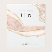 Agate Blush & Gold Glitter Weddenschapskaart Kaart (Buitenkant ongevouwen)