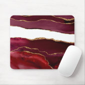 Agate bordeaux en goud muismat (Met muis)
