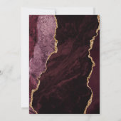 Agate Bourgondië Gold Wedding Save the Date (Achterkant)