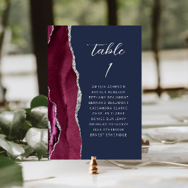 Agate Bourgondië Zilver Modern Schrift Navy Bruilo Kaart