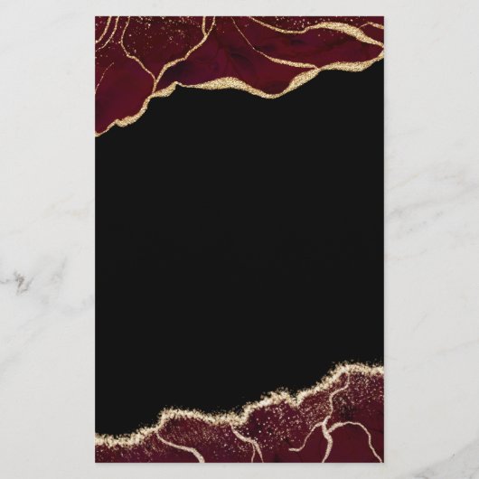 Agate Burgundy Birthday Party Any Age Invision (Achterkant)