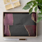 Agate Burgundy Wedding-patroon Tissuepapier (Geschenk)