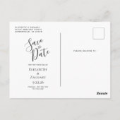Agate Burnt Oranje Gold Navy Blue Save the Date Briefkaart (Achterkant)