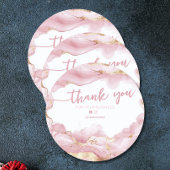 Agate Business Branding Bedankt Card Ronde Sticker