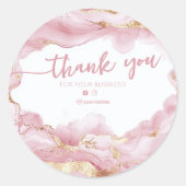 Agate Business Branding Bedankt Card Ronde Sticker (Voorkant)