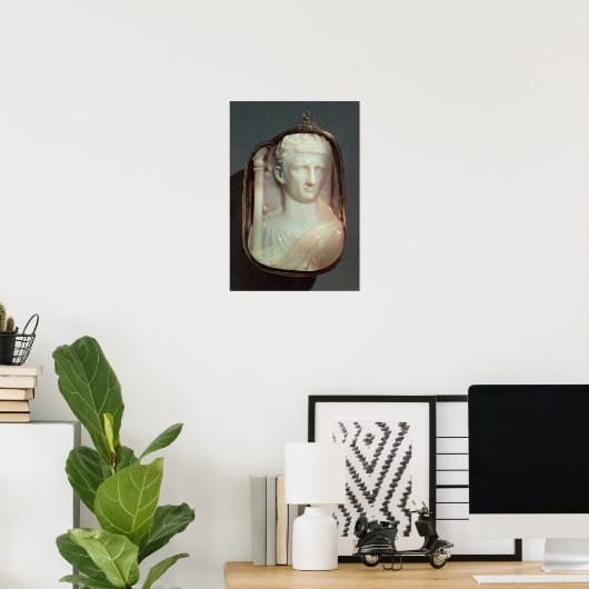 Agate Cameo met het portret van Claudius Poster (Thuiskantoor)