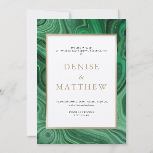 Agate Collectie Amazon Groen Uitnodiging (Voorkant)