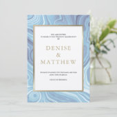 Agate Collectie Omphalodes Blauwe Uitnodiging (Staand voorkant)