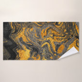 Agate Crystal. Futuristische moderne Suminagashi.  Badhanddoek (Badhanddoek)