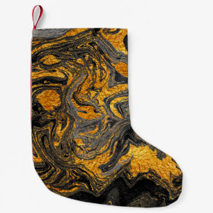 Agate Crystal. Futuristische moderne Suminagashi. Kleine Kerstsok