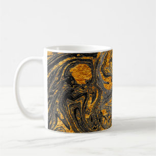 Agate Crystal. Futuristische moderne Suminagashi. Koffiemok