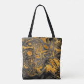 Agate Crystal. Futuristische moderne Suminagashi. Tote Bag (Achterkant)