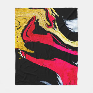 Agate Crystal. Golden swirl, artistic design. The Fleece Deken