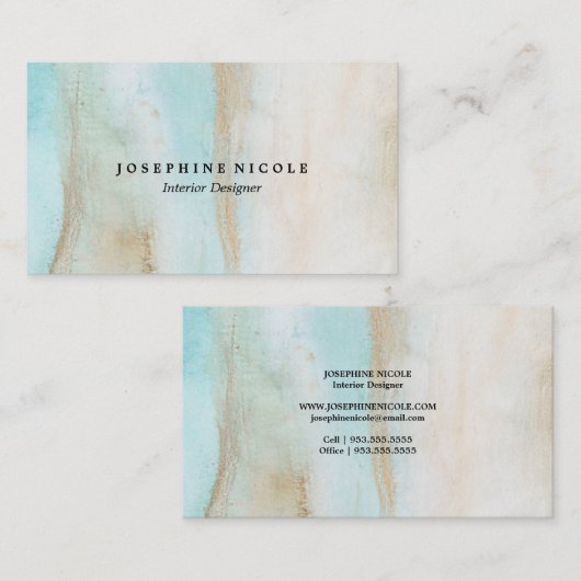 Agate Crystal Interior Designer Visitekaartje (Voorkant / Achterkant)