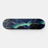 Agate Dark Green Mint Navy Blue Skateboard (Horizontaal)