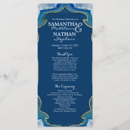 Agate Elegant  Blauw Blauwgroen Geode Programma Programmakaart