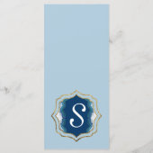 Agate Elegant  Blauw Blauwgroen Geode Programma Programmakaart (Achterkant)